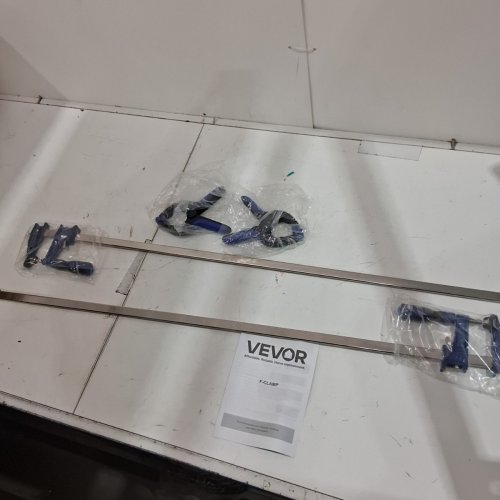 4PK VEVOR BAR F-CLAMP WITH TWO CLAMPS - 36" - 600LB CAP - BLUE/BLACK (MODEL: FCA36-2P&Y) image 2