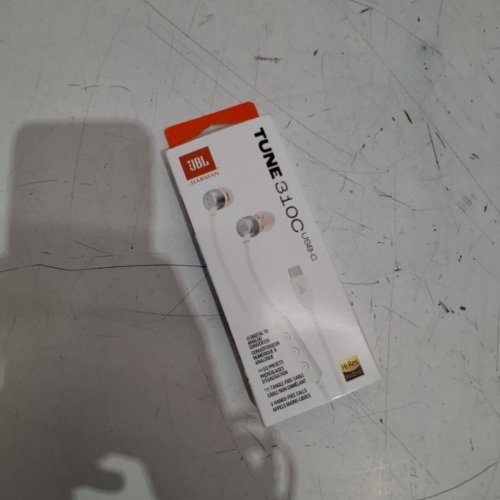JBL TUNE 310C WIRED HI-RES EARBUDS WITH TANGLE FREE CABLE AND 3 BUTTON REMOTE - USB-C - WHITE (MODEL: VIPRB-T310C) image 3