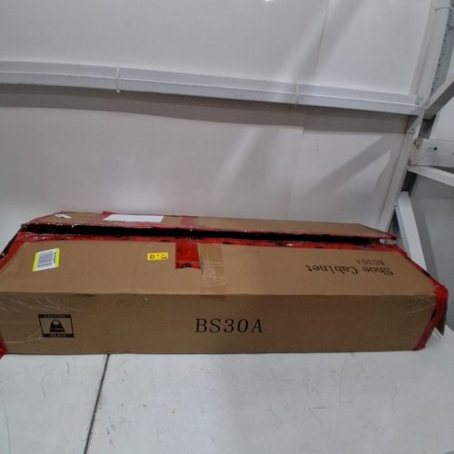 HOMELEKE 2-TIER 2-DOOR STORAGE/SHOE BENCH WITH THICK PADDED SEAT CUSHION - 18.5" X 37.4" X 13.8" - GREIGE/GREY (MODEL: BS30A) image 5