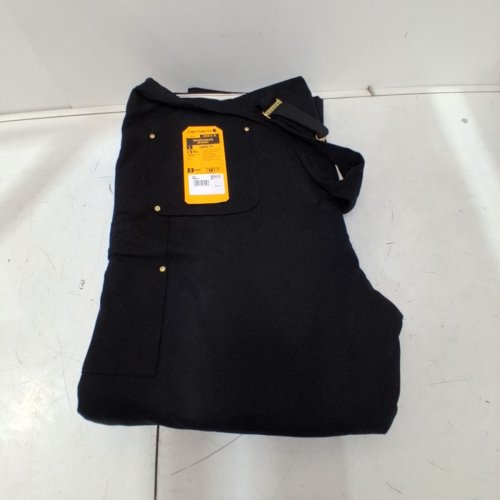 MEN'S CARHARTT LOOSE FIT FIRM DUCK INSULATED BIB OVERALLS - 2XL - BLACK (STYLE: OR6672-M) image 2