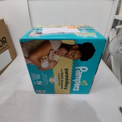 136PK PAMPERS SWADDLERS DIAPERS - NEWBORN SIZE image 2