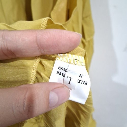 WOMEN'S HALTER NECK RUFFLE TIERED DRESS - LARGE - MUSTARD YELLOW image 3