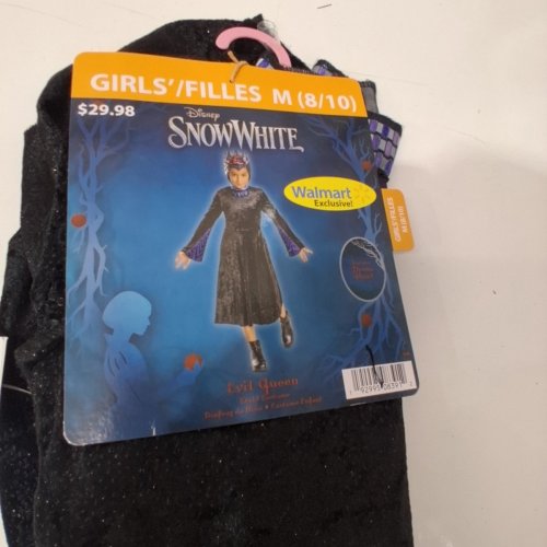 2PC GIRLS DISNEY SNOW WHITE LIVE ACTION EVIL QUEEN COSTUME - MEDIUM, 8-10 - BLACK image 3