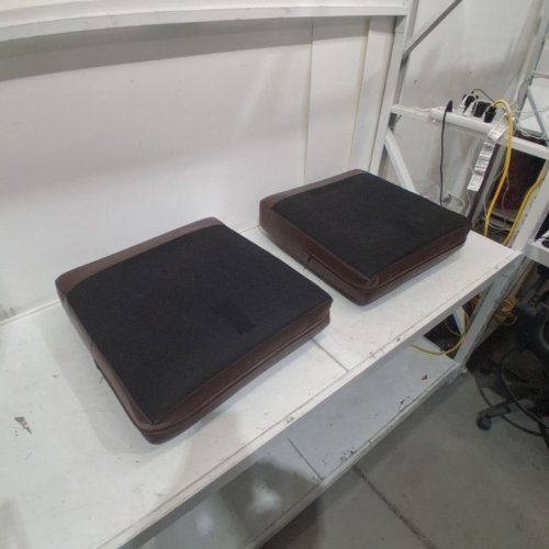 2PK COUCH SEAT CUSHIONS - 23" X 22" X 5" - BROWN LEATHER image 3
