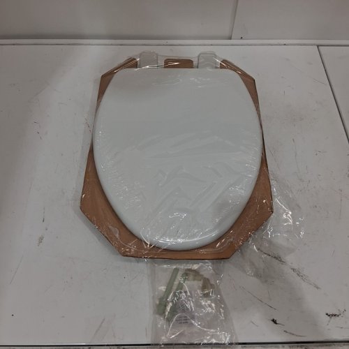 BEMIS MAYFAIR LANNON SLOW-CLOSE ENAMELED WOOD ELONGATED TOILET SEAT - 18.5" - WHITE (MODEL: 1843SLOW 000) image 2