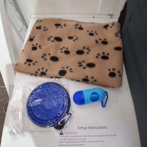 PETPRSCO SOFT COLLAPSIBLE DOG CRATE - 40" - BLUE image 3