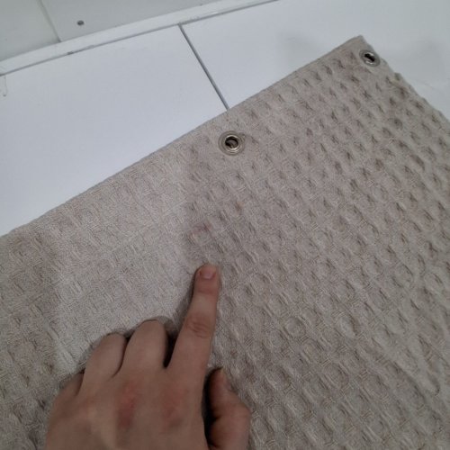 THRESHOLD GROMMET TOP SHOWER CURTAIN - 70" X 71" - BEIGE (MODEL: 064188764) image 4