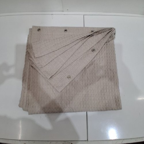 THRESHOLD GROMMET TOP SHOWER CURTAIN - 70" X 71" - BEIGE (MODEL: 064188764) image 5
