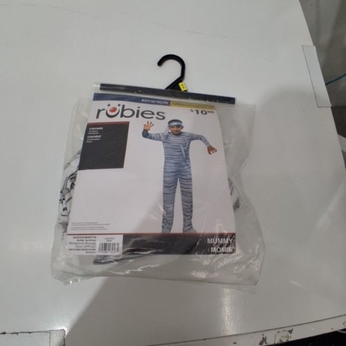 2PC BOYS RUBIES MUMMY COSTUME - LARGE (10/12) - WHITE / BLACK (ITEM: 1001654) image 2