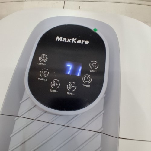 MAXKARE FOOT BATH MASSAGER WITH HEAT BUBBLES VIBRATION AND 14 ROLLERS - GREY / WHITE (MODEL: XKAM-SPA19) image 2