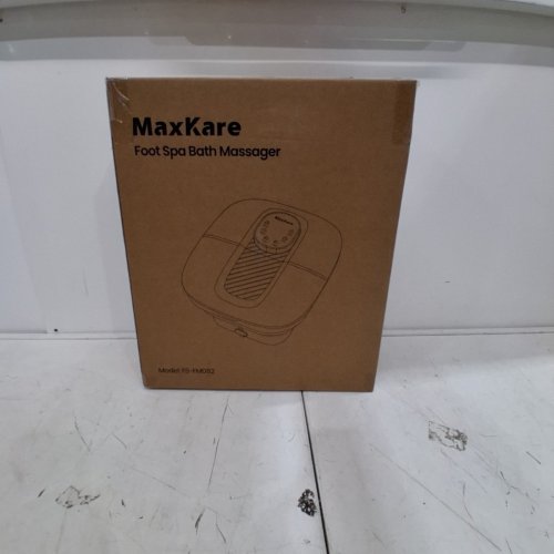 MAXKARE FOOT BATH MASSAGER WITH HEAT BUBBLES VIBRATION AND 14 ROLLERS - GREY / WHITE (MODEL: XKAM-SPA19) image 5