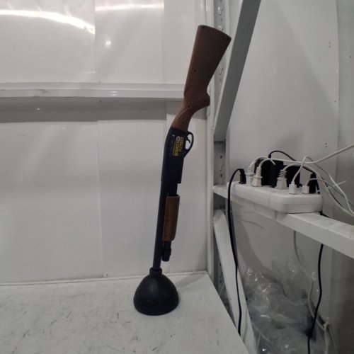 THE REDNECK PLUNGER "THE POO IS THRU" TOILET PLUNGER - 6" X 32.8" - BLACK/BROWN (MODEL: 101724795) image 4