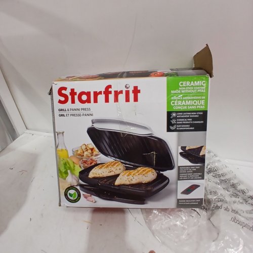 STARFRIT STARFRIT GRILL AND PANINI PRESS WITH CERAMIC COATING - WHITE (MODEL: 024506) image 4