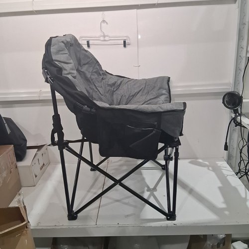 REALEAD OVERSIZED CAMPING CHAIR FULLY THICK PADDED - MAX 400LBS - GREY image 3