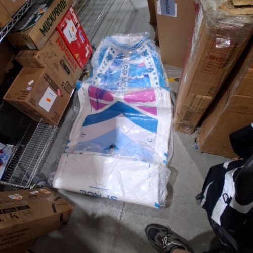 DAMA INFLATABLE STAND UP PADDLEBOARD WITH DOUBLE ACTION PUMP AND TRAVEL BAG - 11FT - BLUE/WHITE image 2