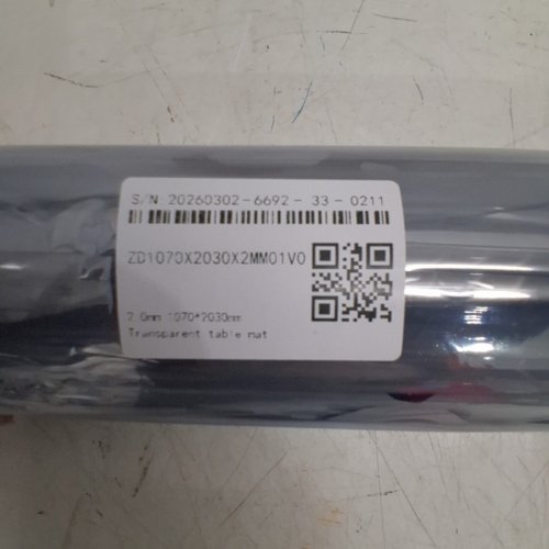 PVC PLASTIC TABLE COVER DESK MAT FOR DINING TABLE OR WORKTABLE - 3.5FT X 6.6FT - CLEAR (MODEL: F085-20T-10702030) image 3