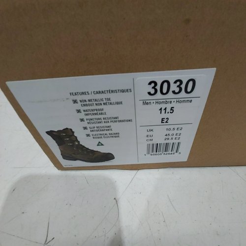 MEN'S RED WING WATERPROOF SAFETY TOE WORK BOOTS - 11.5 WIDE - BROWN (STYLE: 3030) image 2