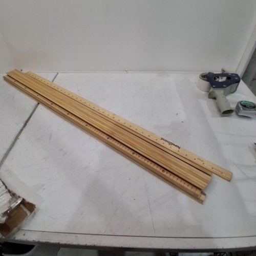 10PK WOOD RULERS WITH ¼” DIVISIONS- 12" - BROWN image 3