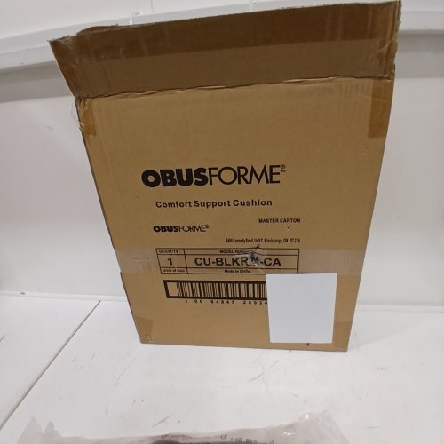 OBUSFORME LUMBAR SUPPORT ERGONOMIC MEMORY FOAM BACK REST WITH DUAL ADJUSTABLE STRAPS - BLACK (MODEL: CU-BLKRM-CA) image 3
