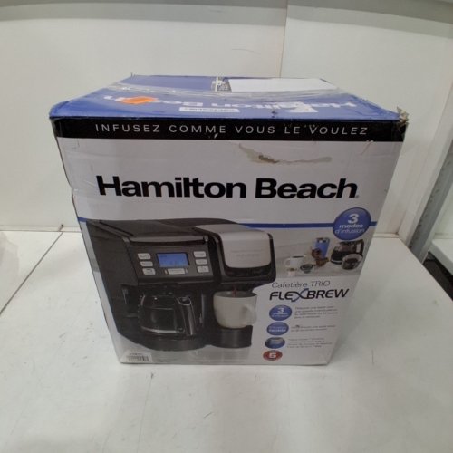 HAMILTON BEACH 3-IN-1 FLEXBREW TRIO COFFEE MAKER - 12 CUP GLASS CARAFE - BLACK (MODEL: 49902C) image 6
