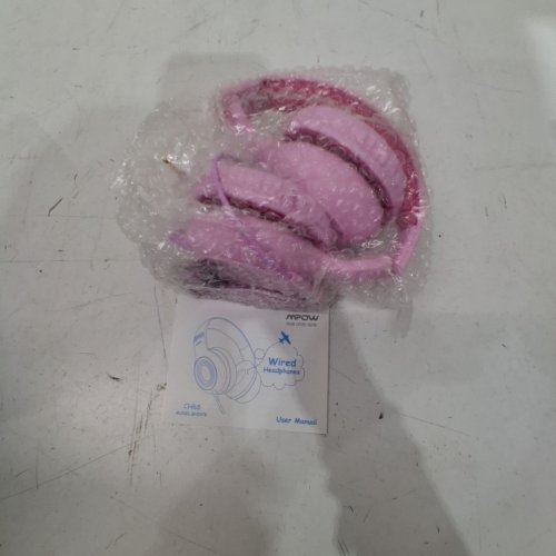 KID'S MPOW WIRED FOLDABLE HEADPHONES WITH VOLUME CONTROL - PINK (MODEL: BH297B) image 2