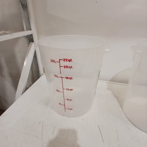 2PK CAMBRO TRANSLUCENT ROUND GOOD STORAGE CONTAINERS - 22 QT - CLEAR (MODEL: 2189837) image 4