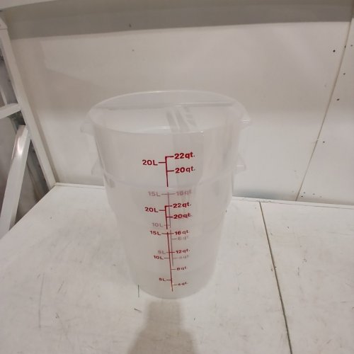 2PK CAMBRO TRANSLUCENT ROUND GOOD STORAGE CONTAINERS - 22 QT - CLEAR (MODEL: 2189837) image 5