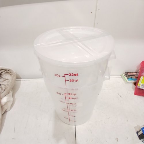 2PK CAMBRO TRANSLUCENT ROUND GOOD STORAGE CONTAINERS - 22 QT - CLEAR (MODEL: 2189837) image 7