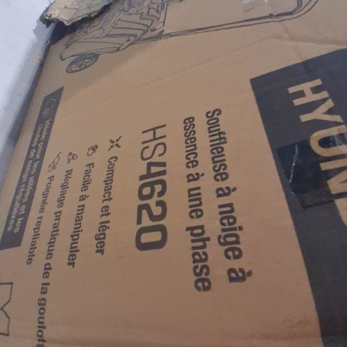 HYUNDAI LIGHTWEIGHT SINGLE-STAGE GAS POWERED SNOW BLOWER - 99CC - 18" - GREY & BLACK (MODEL:HS4620) image 2