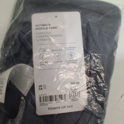 WOMEN'S ATHLETA ULTIMATE MUSCLE TANK TOP - EXTRA SMALL - BLUE/GREY COLOUR image 2