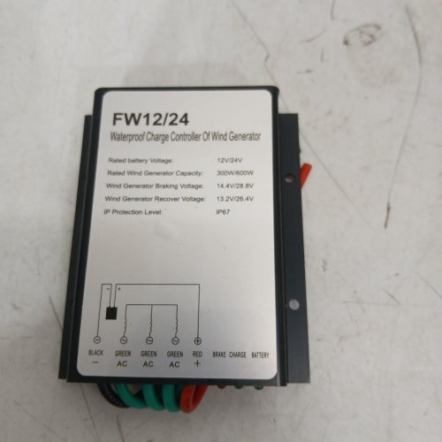 WATERPROOF WIND TURBINE GENERATOR CONTROLLER - 12 V/24 V, 300W/600W, IP67 - BLACK (MODEL: FW12/24) image 2