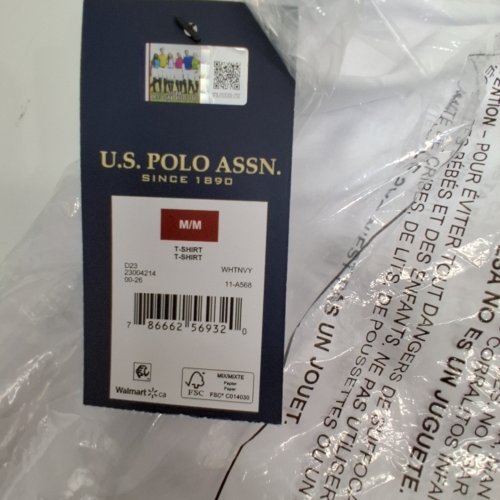 MEN'S U.S. POLO ASSN. T-SHIRT - MEDIUM - WHITE (ITEM: 11-A568) image 2