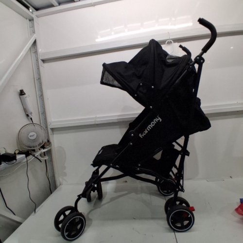 HARMONY ASPIRE DELUXE FOLD UMBRELLA SWIVEL WHEEL STROLLER - 50LBS MAX - BLACK (MODEL: 0701007BLK) image 2