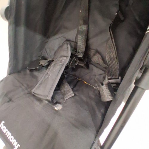 HARMONY ASPIRE DELUXE FOLD UMBRELLA SWIVEL WHEEL STROLLER - 50LBS MAX - BLACK (MODEL: 0701007BLK) image 4