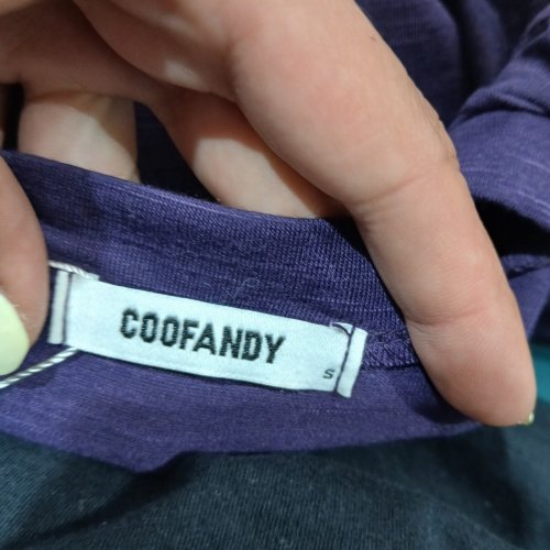 MENS COOFANDY PLEATED RAGLAN SLEEVE MUSCLE CREW NECK TSHIRT - SMALL - PURPLE image 2