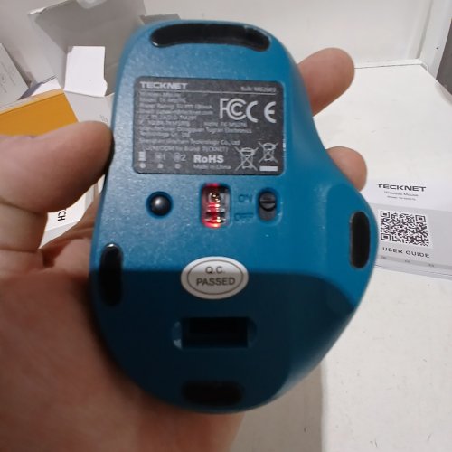 TECKNET WIRELESS MOUSE COMPUTER MOUSE 3 ADJUSTABLE DPI SILENT MOUSE WITH USB A RECEIVER AND BLUETOOTH FUNCTION - BLUE (MODEL: RK-MS076) image 2