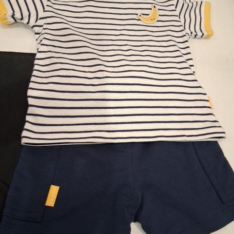 2PC KIDS SOURIS MINI CLOTHING SET - 12 MONTHS - YELLOW/NAVY (STYLE: 7162424) image 2