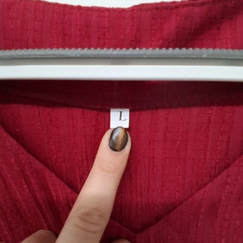 WOMEN'S SHORT SLEEVE V-NECK DRESS - LARGE - BURGUNDY image 3