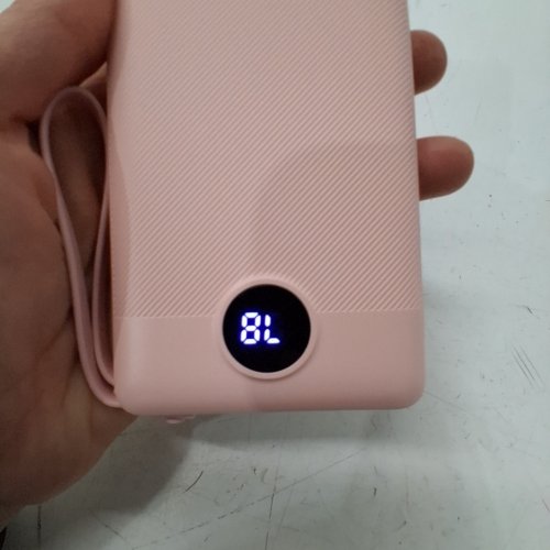 VRURC PORTABLE CHARGER BATTERY PACK WITH LED DISPLAY - 10000 MILLIAMP HOURS - IPHONE,SAMSUNG,ANDROID - PINK (MODEL: T1116) image 2