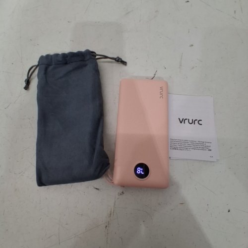 VRURC PORTABLE CHARGER BATTERY PACK WITH LED DISPLAY - 10000 MILLIAMP HOURS - IPHONE,SAMSUNG,ANDROID - PINK (MODEL: T1116) image 3