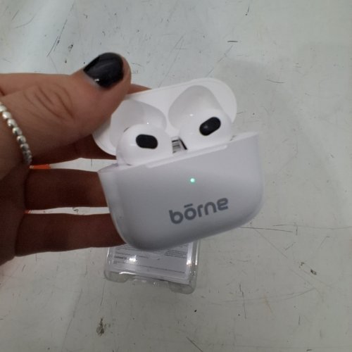 BORNE WIRELESS BLUETOOTH EARPHONES - UP TO 12 HRS PLAYTIME - WHITE (MODEL: BTWS250) image 2
