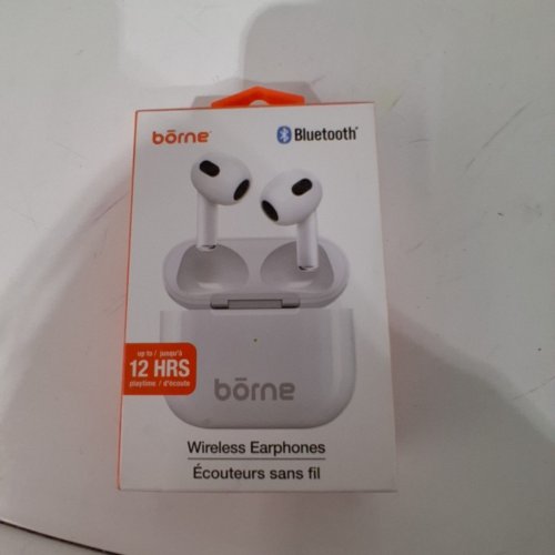 BORNE WIRELESS BLUETOOTH EARPHONES - UP TO 12 HRS PLAYTIME - WHITE (MODEL: BTWS250) image 5