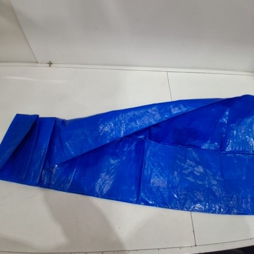 ROUND SWIMMING POOL COVER TARP WITH DRAWSTRING - 7FT DIAMETER - BLUE image 2