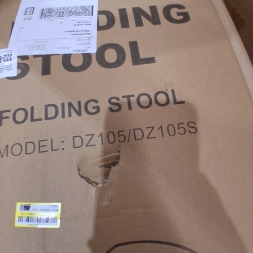 PLASTIC FOLDING STOOP WITH HANDLE - 18" - GREY (MODEL: DZ105/DZ105S) image 2