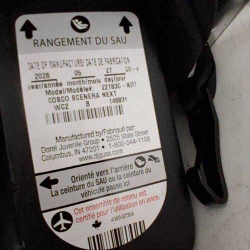 COSCO SCENERA NEXT CONVERTIBLE CAR SEAT - BLACKOUT (MODEL: 22183C-KOT) image 2