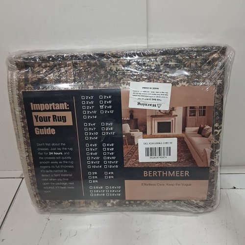 BERTHMEER NON-SLIP TRADITIONAL ORIENTAL AREA RUG - 8FT X 10FT - BROWN image 5