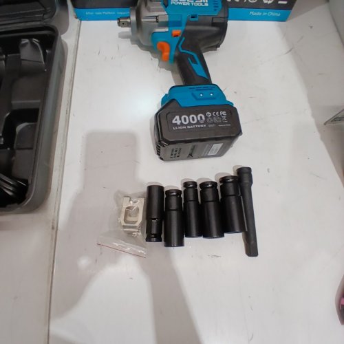 SEESII CASE & CORDLESS IMPACT WRENCH, 1/2 IMPACT GUN WITH 21V 2X4AH BATTERY & 5 SOCKETS (MODEL: WH12 ULTRA PRO) image 4