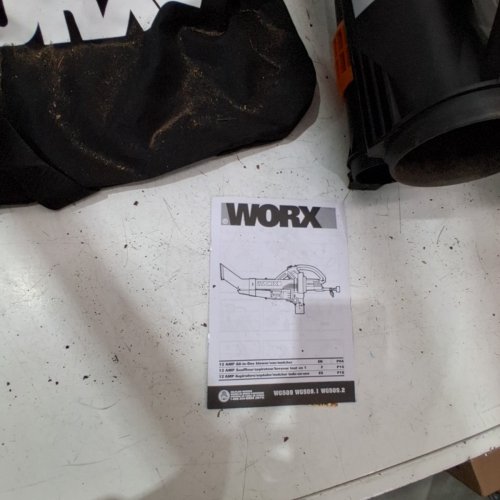 WORX TRIVAC 3-IN-ONE BLOWER/MULCHER/VACUUM WITH METAL IMPELLER AND COLLECTION BAG - 12AMP - 120V (MODEL: WG509) image 4