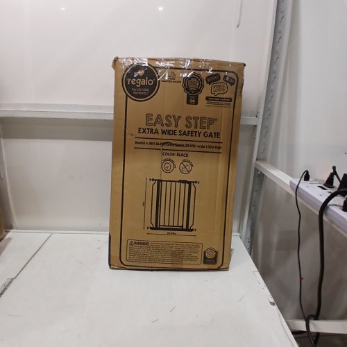 REGALO EASY STEP EXTRA WIDE SAFETY GATE - 29-49" X 30" - BLACK (MODEL: 1164 EB DS) image 3