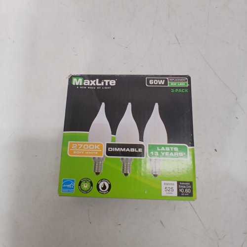 3PK MAXLITE LED REPLACEMENTFILAMENT LIGHT BULBS - 60W EQUIVALENT, 5W, 525 LM, 2700 K - SOFT WHITE image 2